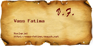Vass Fatima névjegykártya