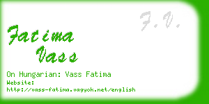 fatima vass business card